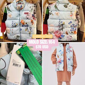 Molo Kids Heike Floral Print Blue Vest 12-16Y